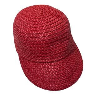 Eric‎ Javits Mondo Woven Squishee Cap, red, resort, vacation, sporty, statement